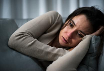 a depressed woman