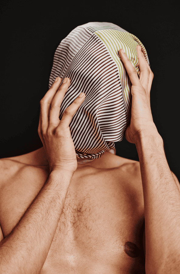 A man is depicting dissociative disorder